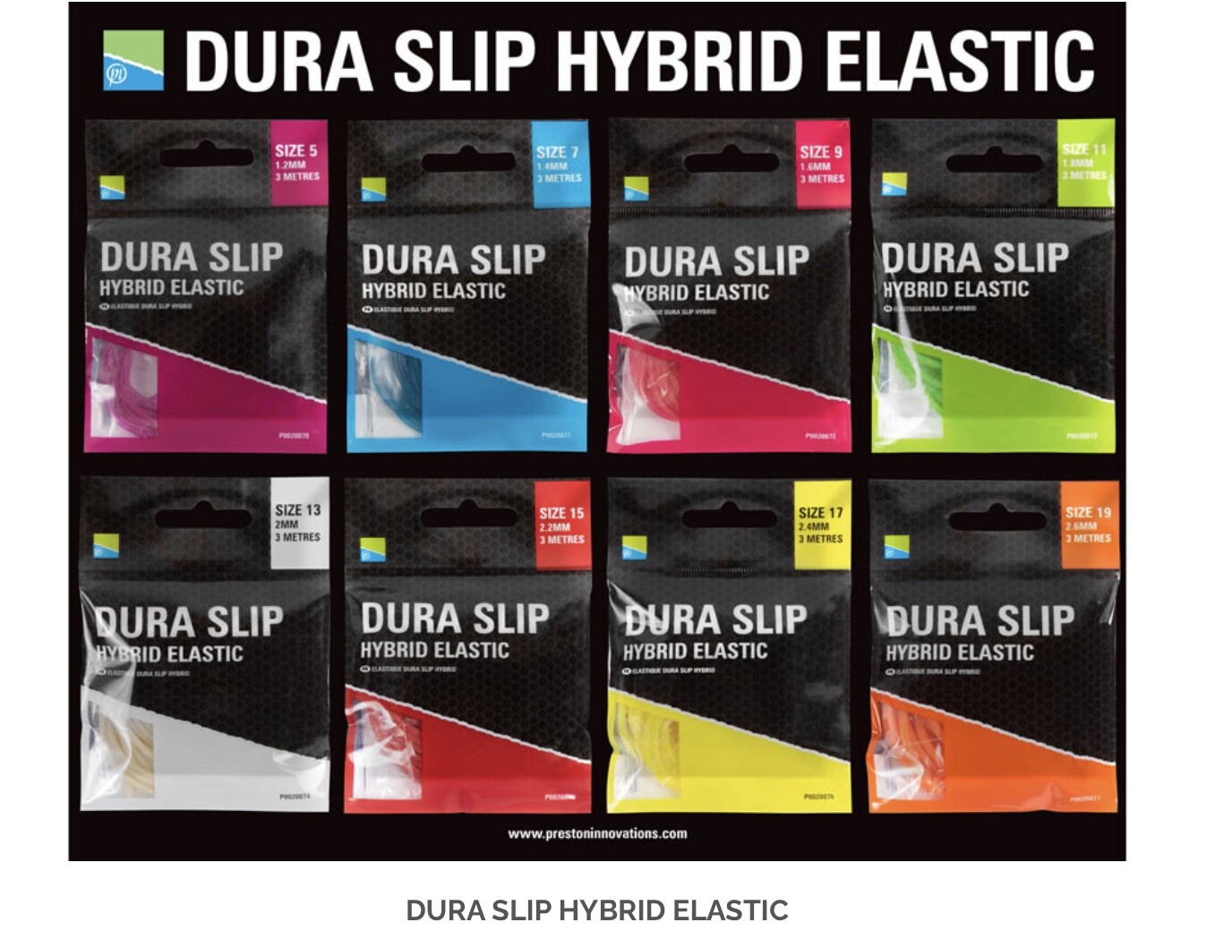 PRESTON INNOVATIONS DURA SLIP HYBRID POLE ELASTIC 3 METRES  - IN SIZES  5 to 17