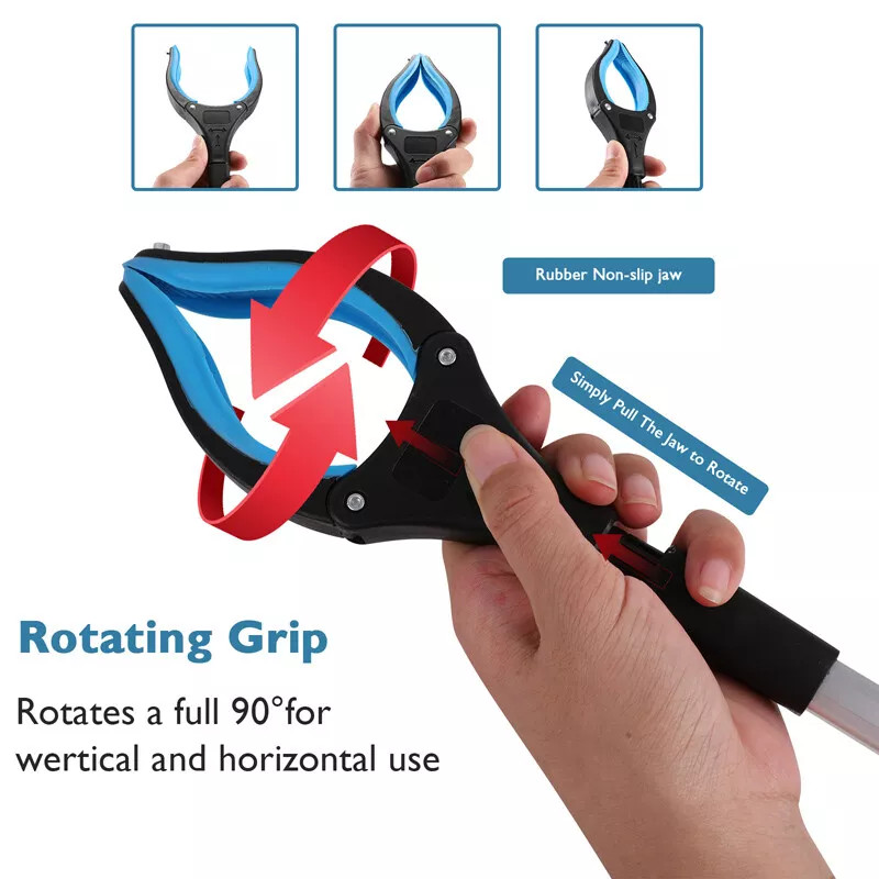Foldable Gripper Extender Hand Tools Litter Picker Collapsible Garbage Grabber