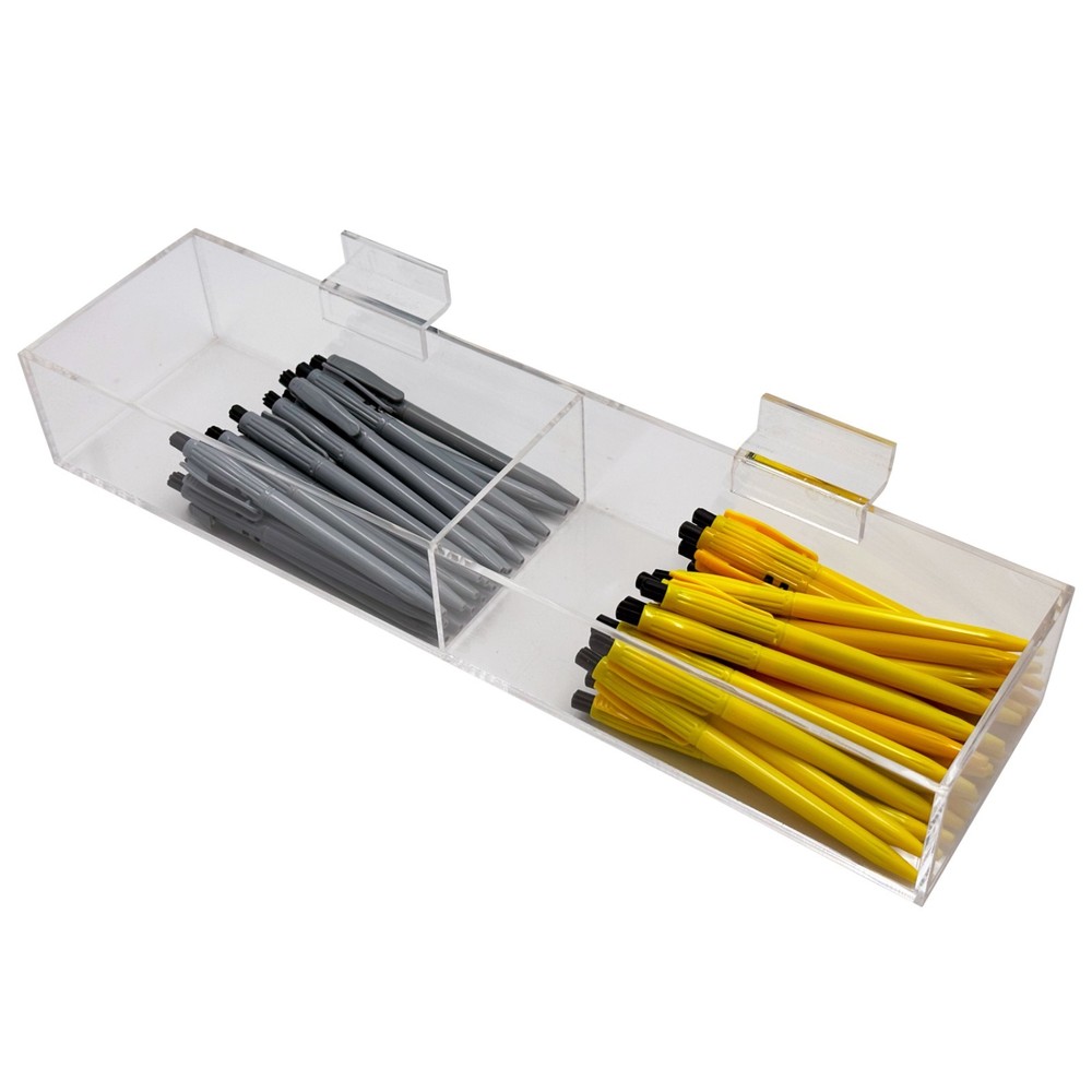 Acrylic Slatwall Display Bin – Multi-Compartments