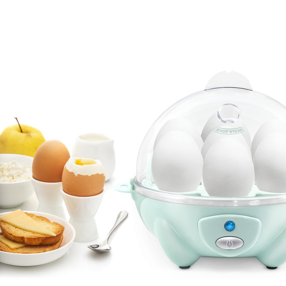 Egg Cooker with Buzzer, 7 Egg Capacity Auto Shut Off, Green