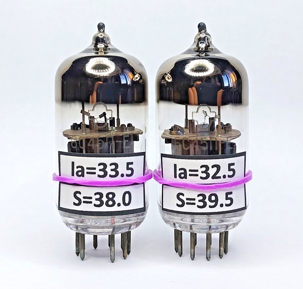 6S45P-E 6C45n-E WE437 MATCHED PAIR (2pcs) 1984s Reflektor Triodes Tubes NEW NOS