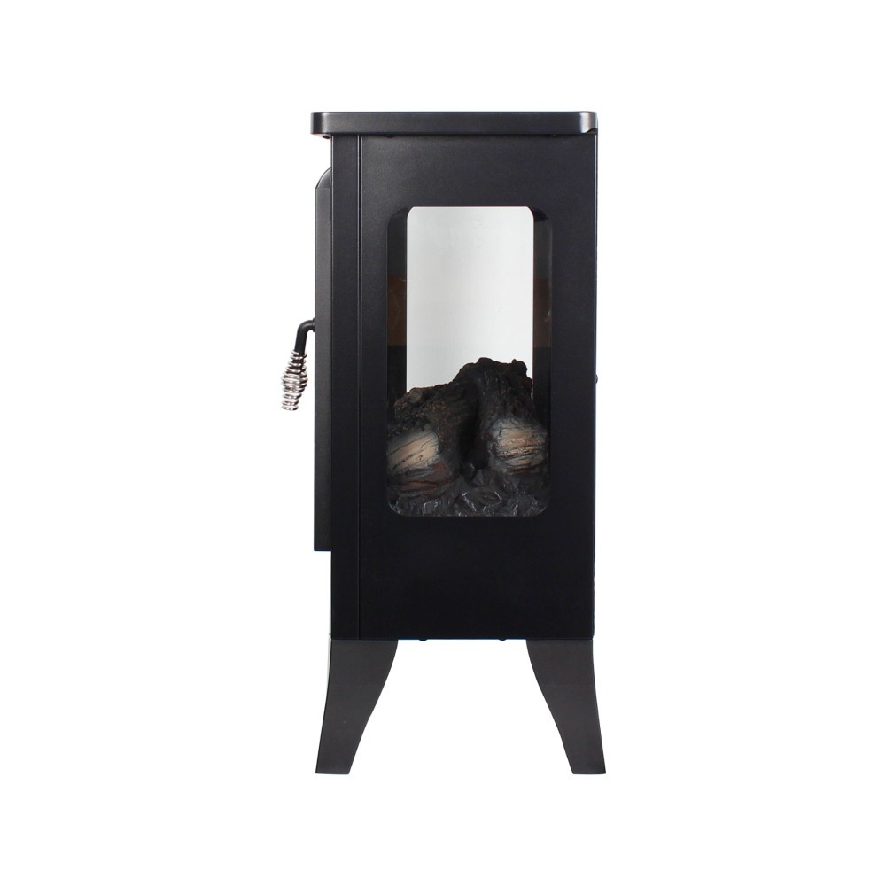 Three-Sided Open Electric Fireplace Heater with 3D Flame Effect