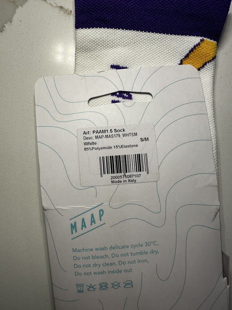 MAAP PAAM 1.5 Socks, White, Size: S/M