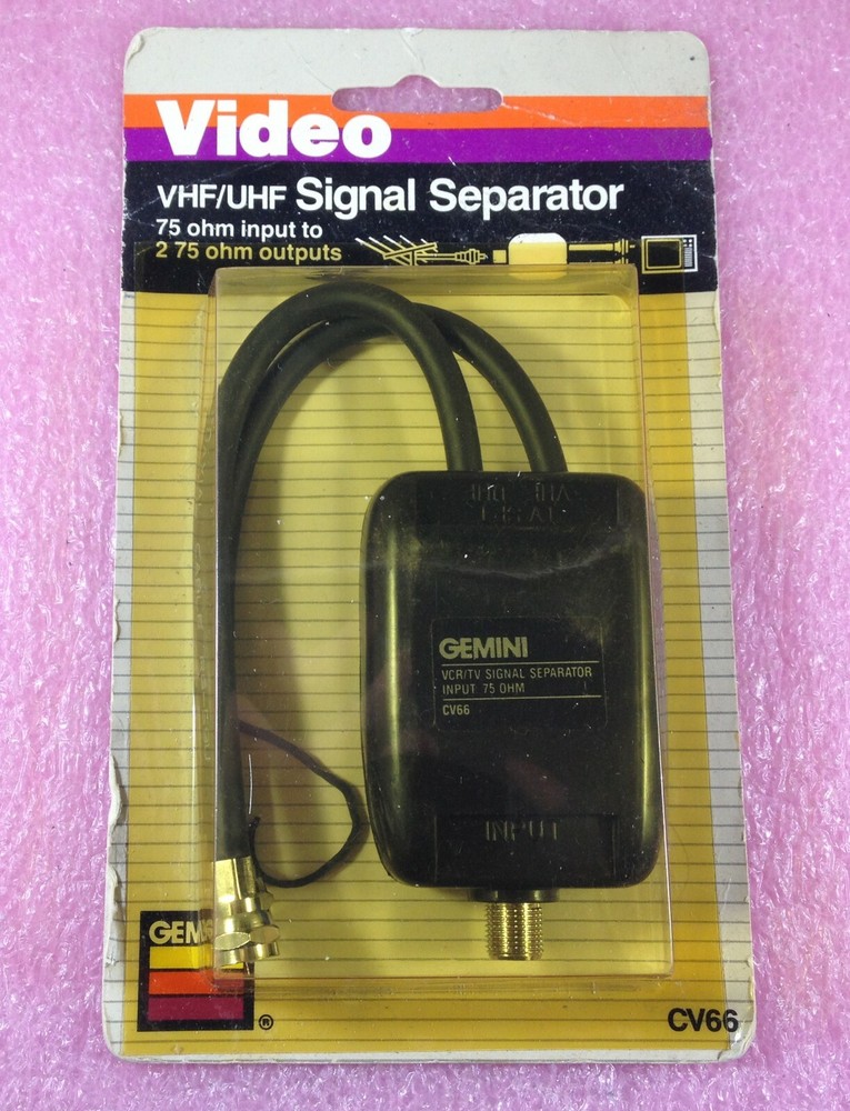 GEMINI CV66 VHF/UHF SIGNAL SEPARATOR 75 OHM INPUT 2 X 75 OHM OUTPUTS - SEALED