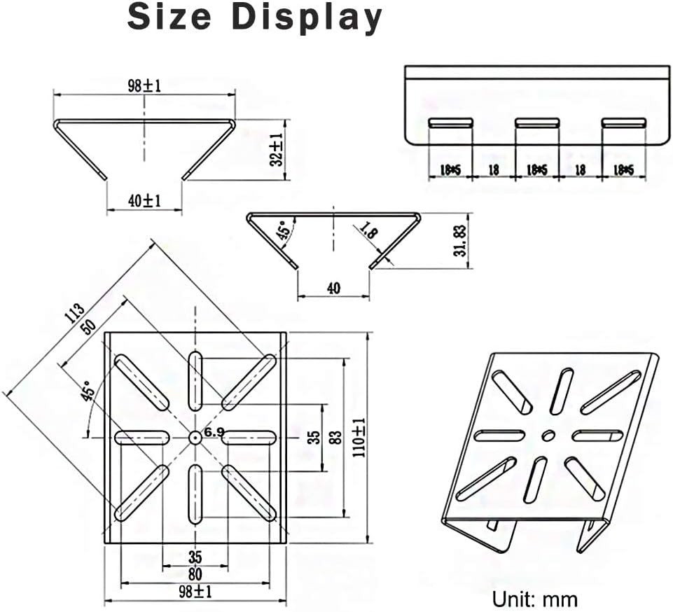Universal Vertical Pole Mount Adapter Bracket for CCTV Security Camera PTZ Dome