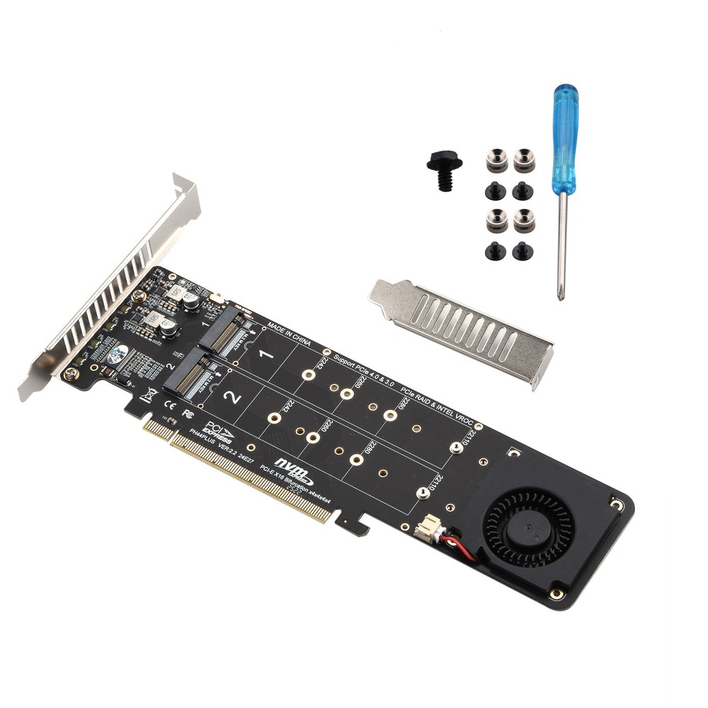 PH44 PLUS SSD Expansion Split Card PCIe 4.0 RAID 0 Mode Supports 1 x Split card