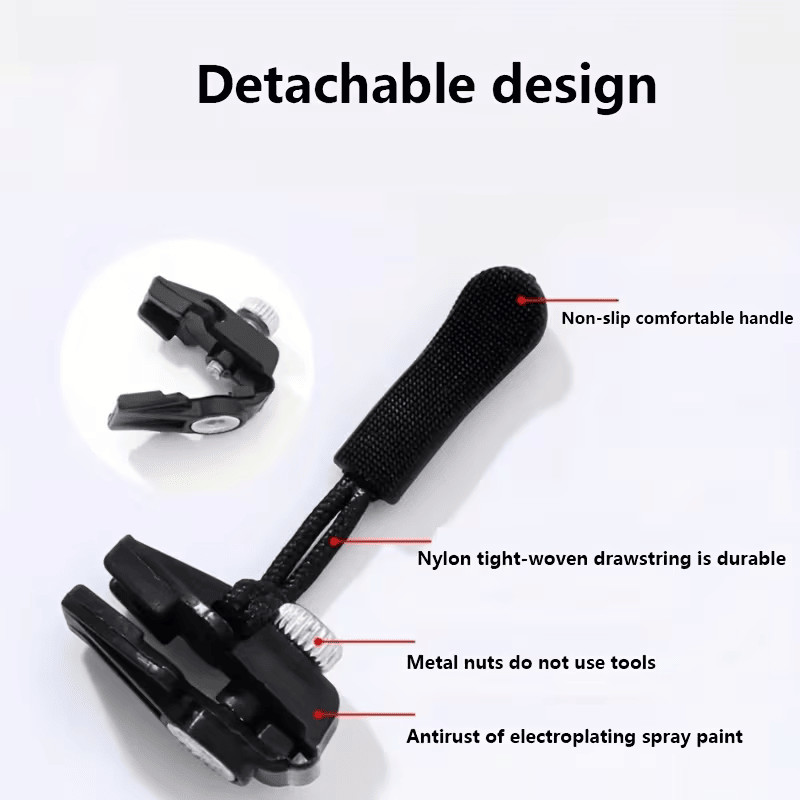 36pc Zipper Repair Kit - Universal Replacement Zip Slider Pulls - Jackets,