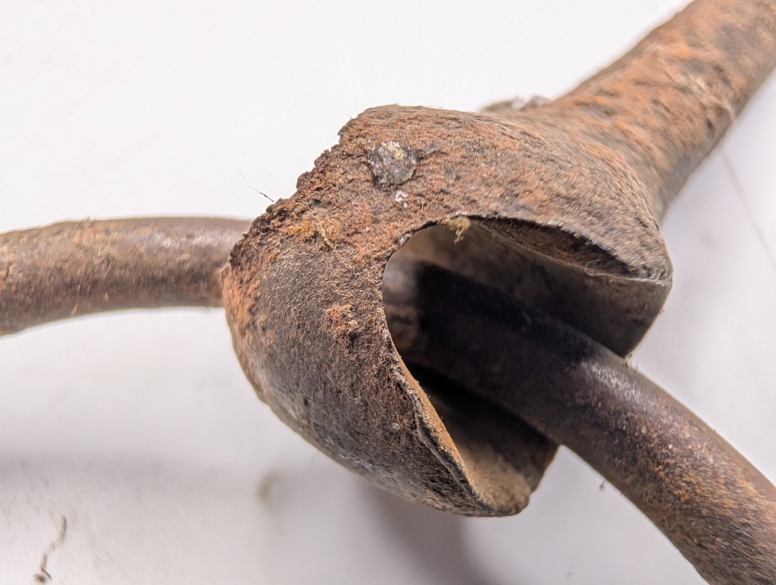 Antique Primitive Forged Iron Horse Bit Snaffle Equestrian Western Farm Decor