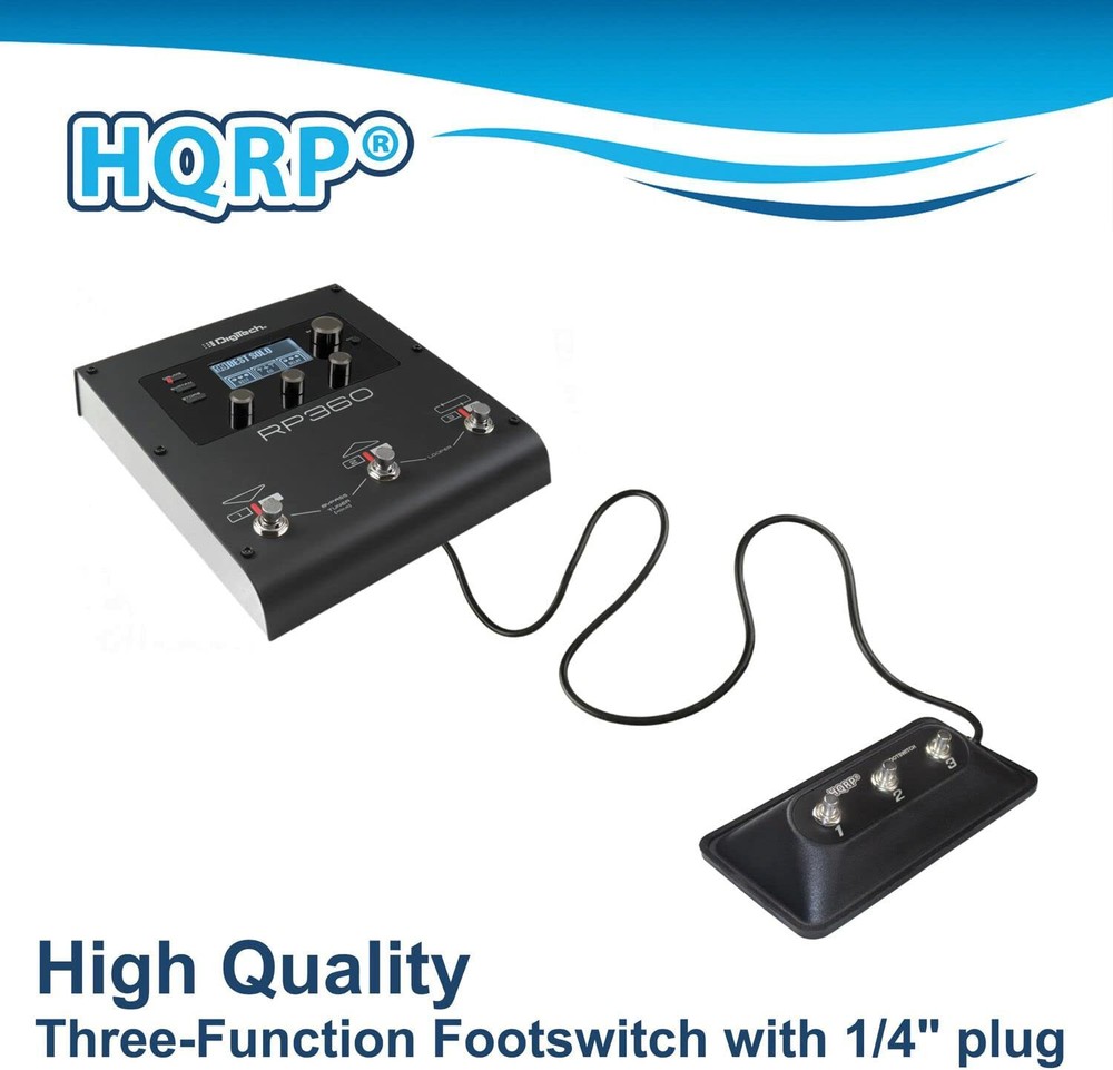 HQRP 3-Button Guitar Amp Footswitch for DigiTech FS3X Replacement