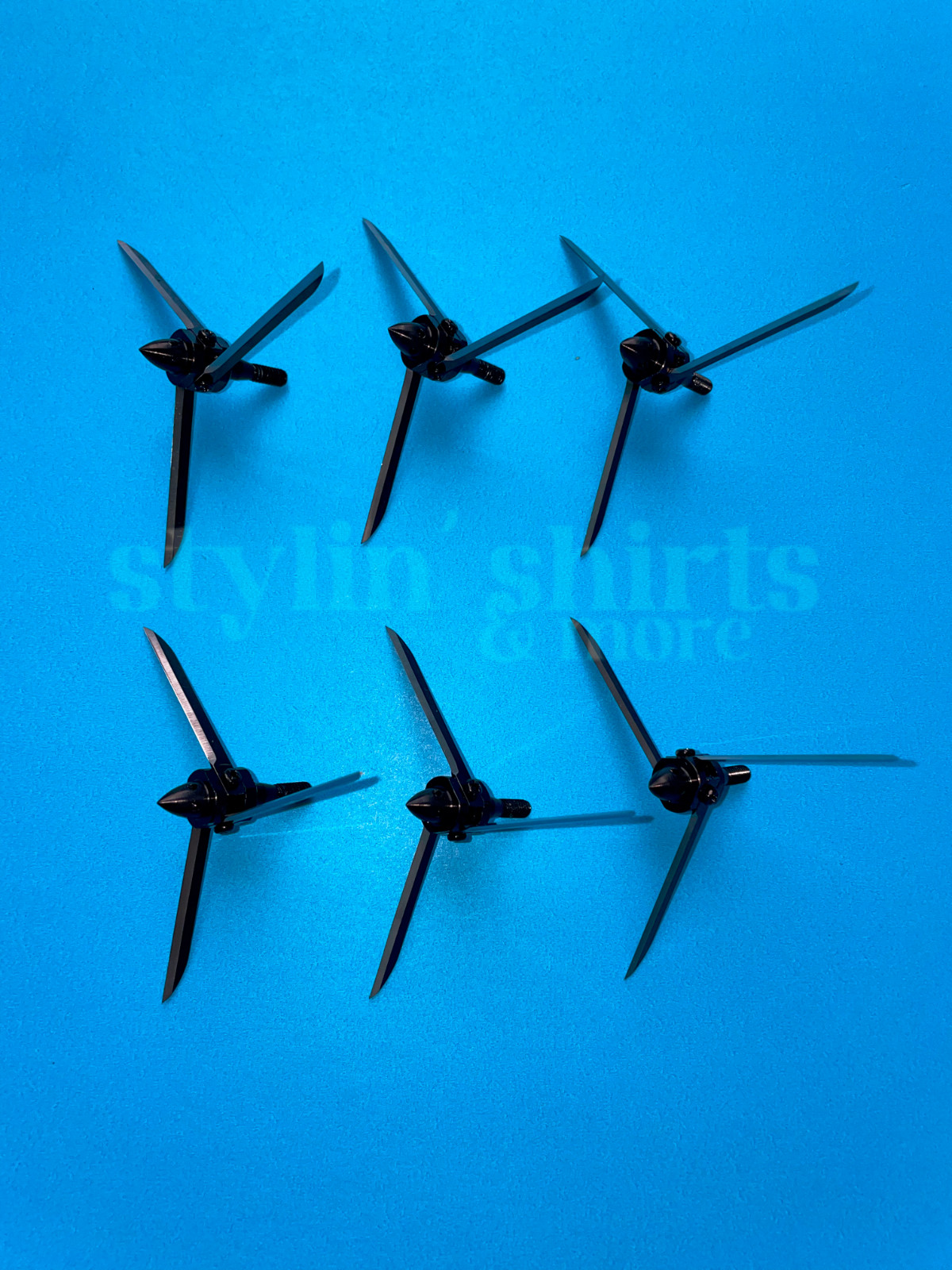 Turkey Head Hunting Point Archery Fixed Three Blade Broadheads 125 Grain 3 3/4"