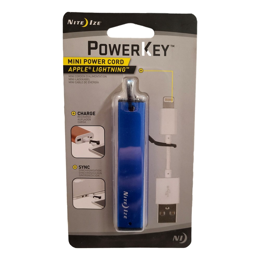 Nite Ize PowerKey Data Cable for Apple Charging Syncing Portable Keychain Power