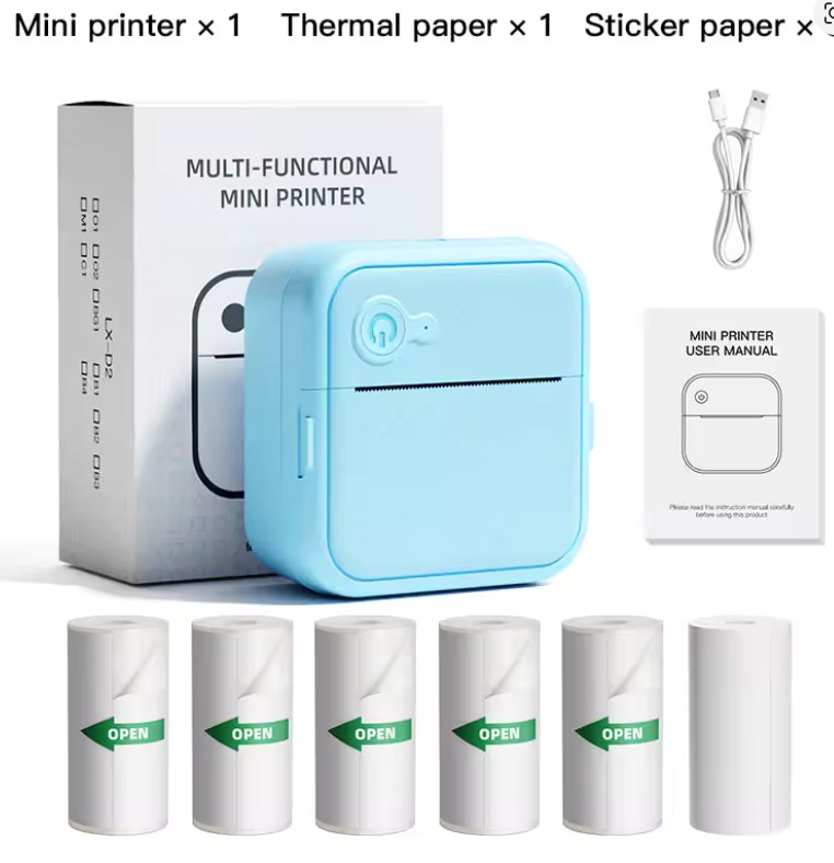 Smart Mini Bluetooth Printer Inkless Label Sticker Maker Portable