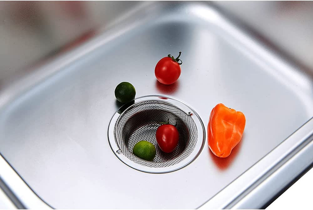 Kitchen Sink Strainer, 2-Pack Sink Strainer Basket with Handle, 4.5" Diameter, S