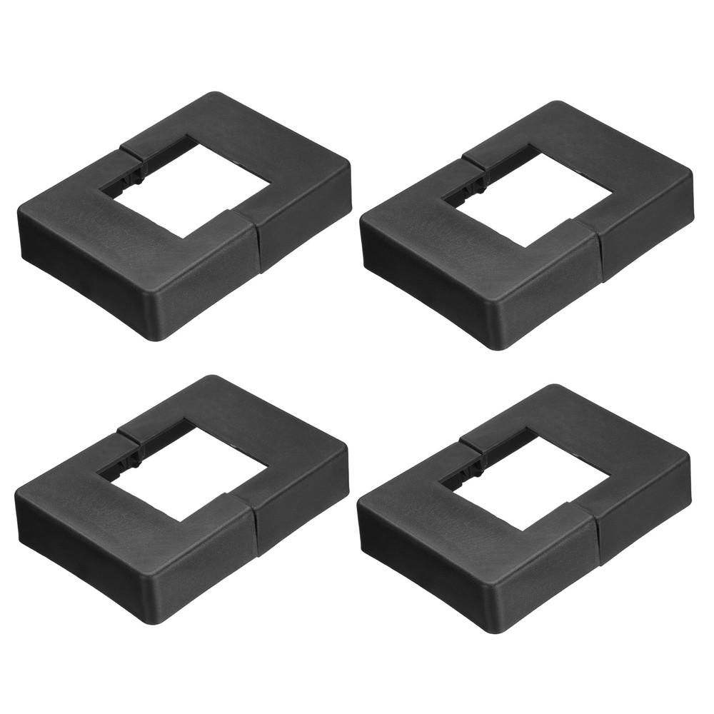 4 Pcs Fence Post Skirt, 1.8 x 1.8 Inch Rectangular Split Style Post Base Cover