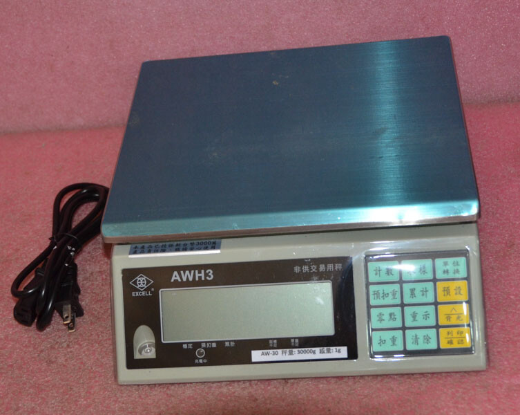 Excell High Resolution Weighing Scale Model AWH3-30 __Oriental Language.