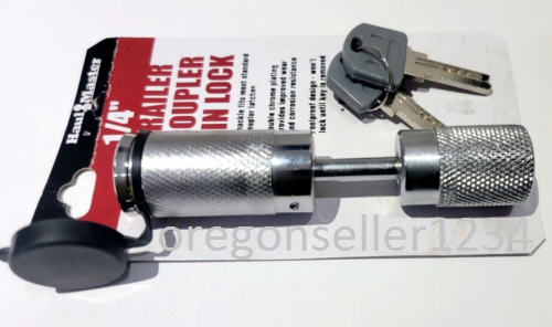 Haul Master 1/4" Trailer Coupler Pin Lock With Two Keys