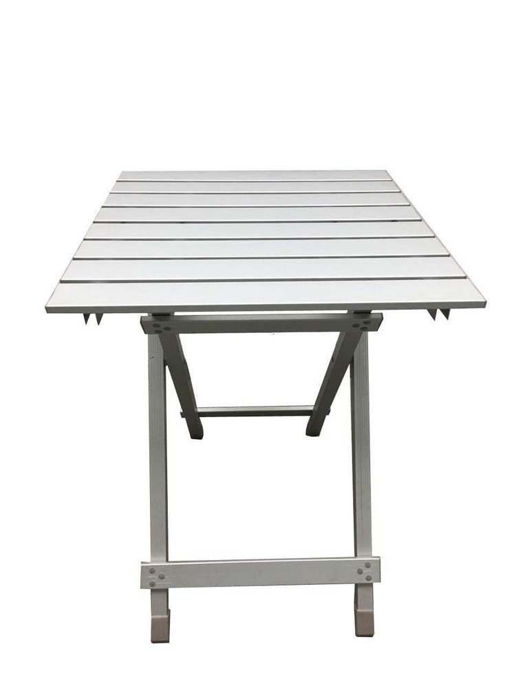 Portable Aluminum Camping Side Table Folding Lightweight Table Silver