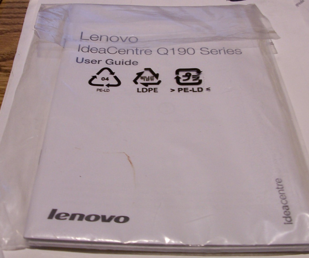Lenovo Q190 Series Tiny Desktop PC User Guide
