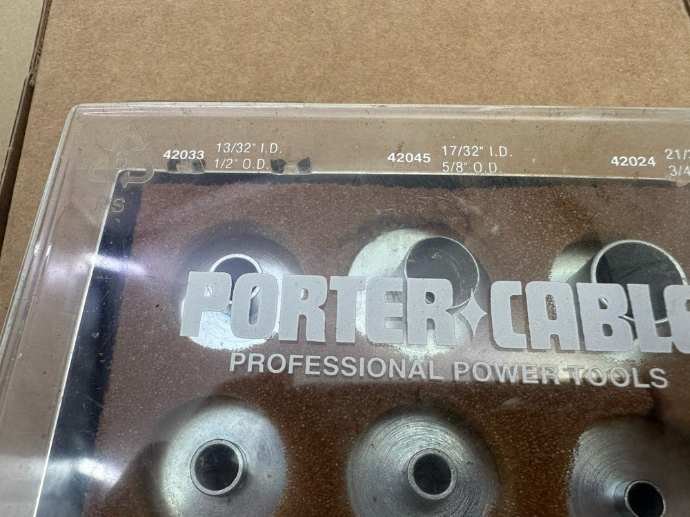 Porter-Cable 42000 9-Piece Router Template Guide Kit Complete Nice Shape *READ