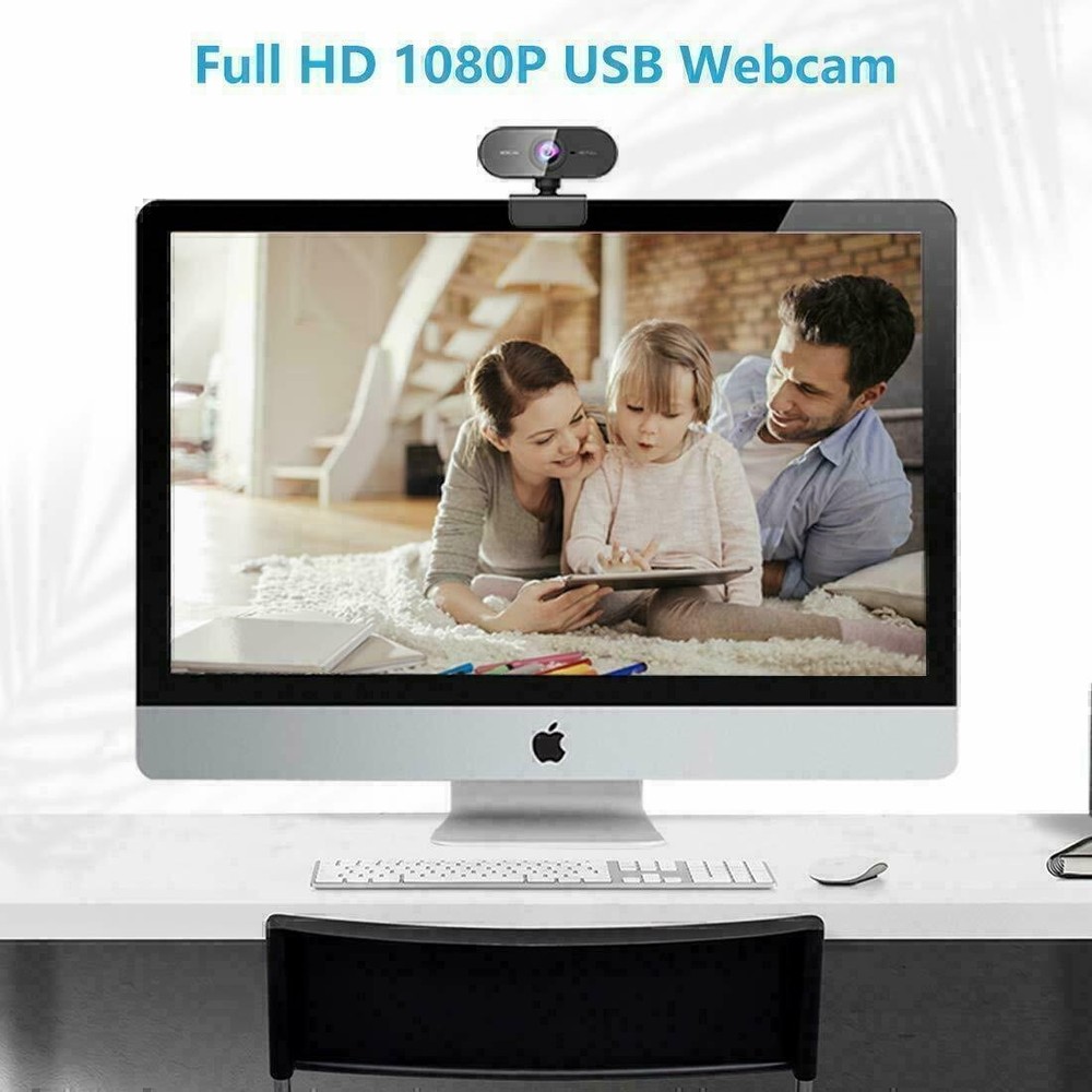 Webcam Full HD 1080P USB Web Camera Built-in Microphone PC Mac Computer Laptop