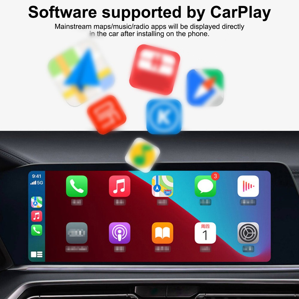 Wireless CarPlay Adapter For iPhone Apple Android Auto Wired to Wireless Dongle
