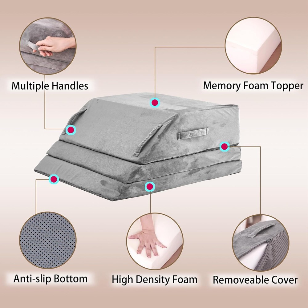Postoperative bed wedge pillow, high memory foam leg support pillow