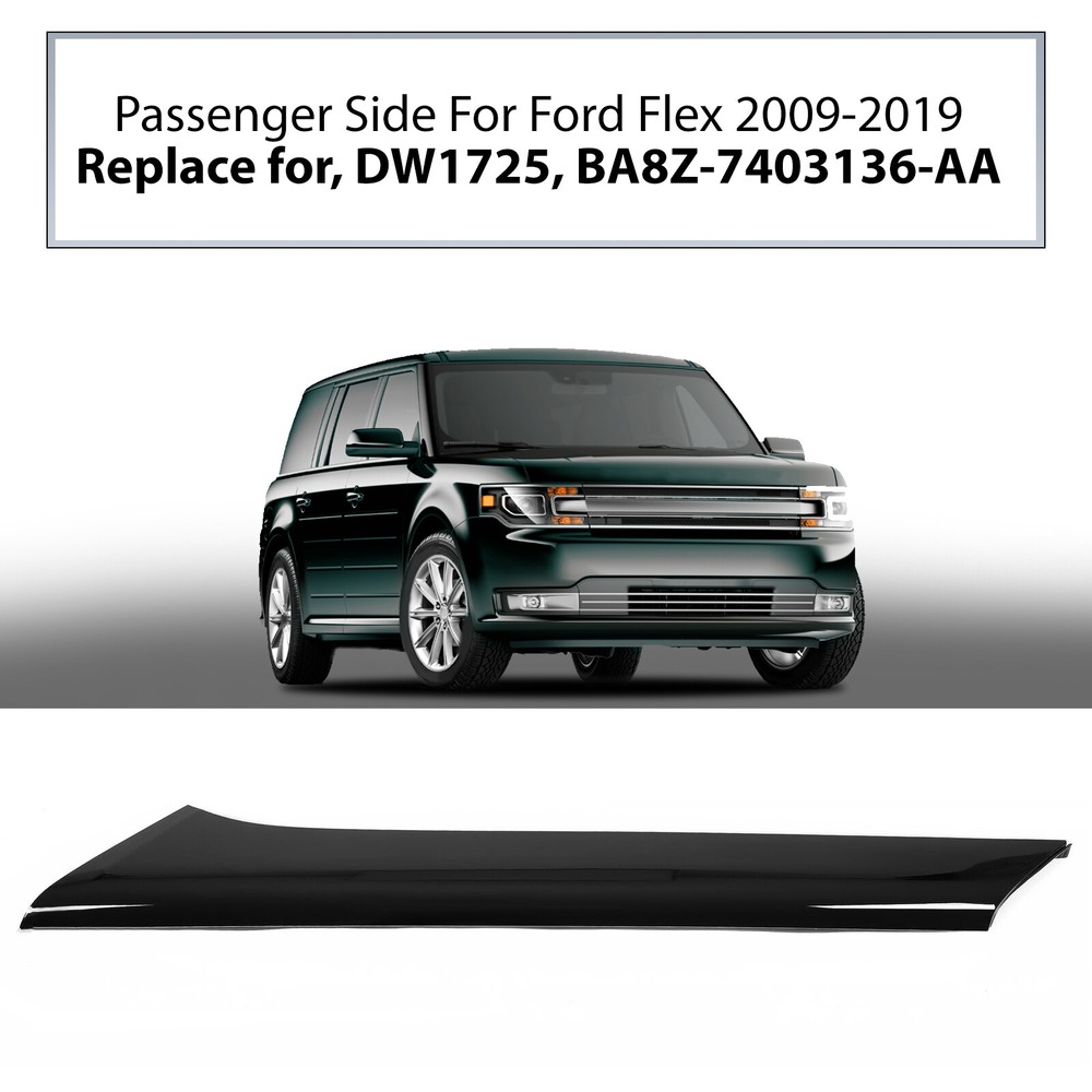 For Ford Flex 2009-2019 Windshield-Outer Pillar Trim Molding Passenger Side ABS
