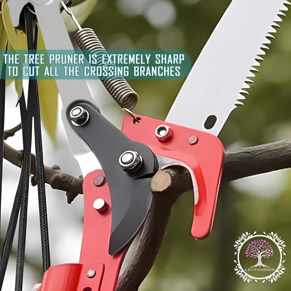 Pole Saws Tree Trimming 7.3-27 ft Extendable Tree Trimmers Long Handle Pruner