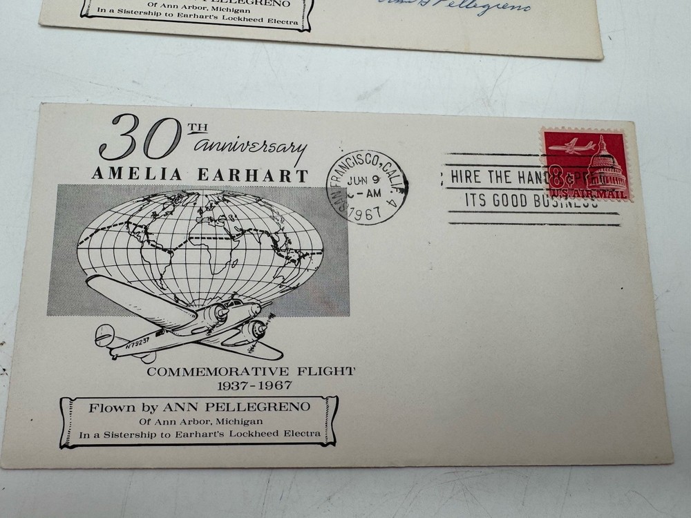 Scott American Album for United States Stamps W/Stamps Amelia Earhart, SIGNED