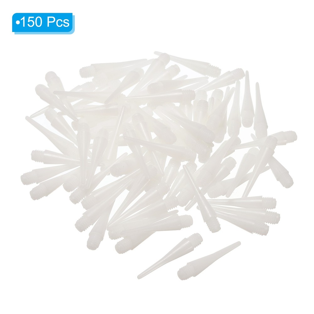 Plastic Dart Tips, 150 Pack 2BA Thread Soft Dart Tips, White