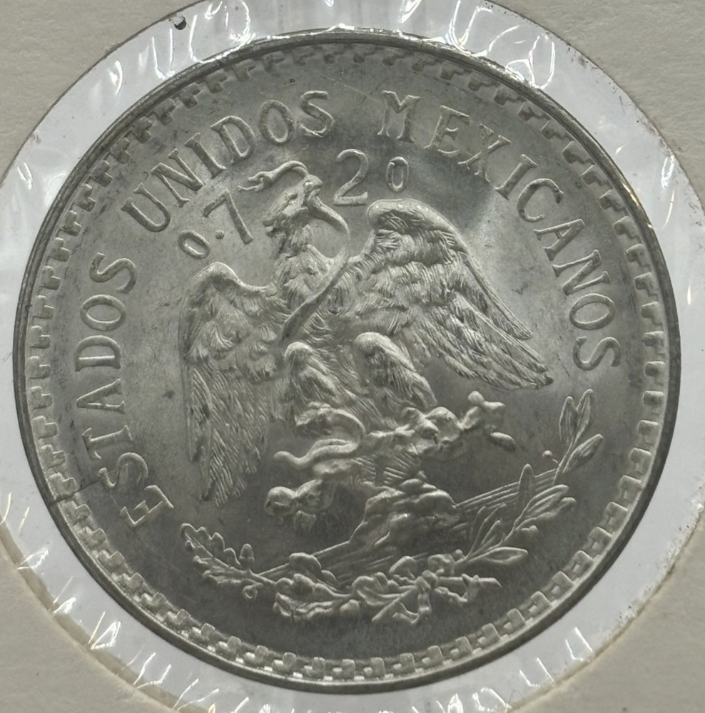 1944 Mo Mexico 1 peso silver con