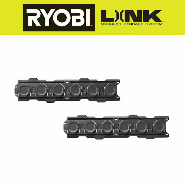 Wall Rails LINK Storage System 2 Pack Garage Organizer