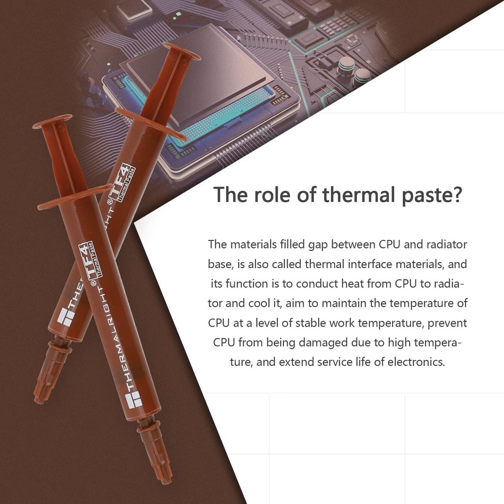 Durable 1.5g TF4 Thermal Paste for Optimal CPU/GPU Cooling - Easy Apply Tool