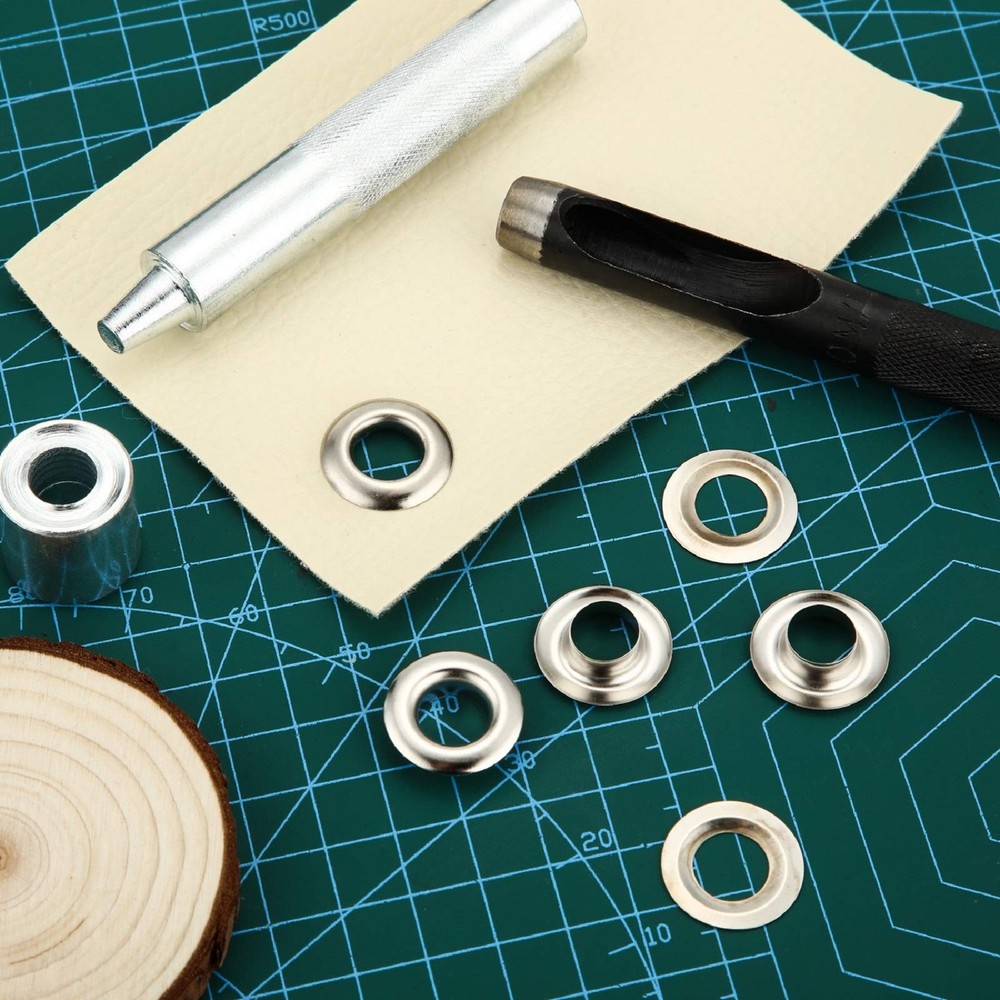 100 Sets Grommet Eyelets Kit With Setting Tool Storage Box For Fabric Tarps