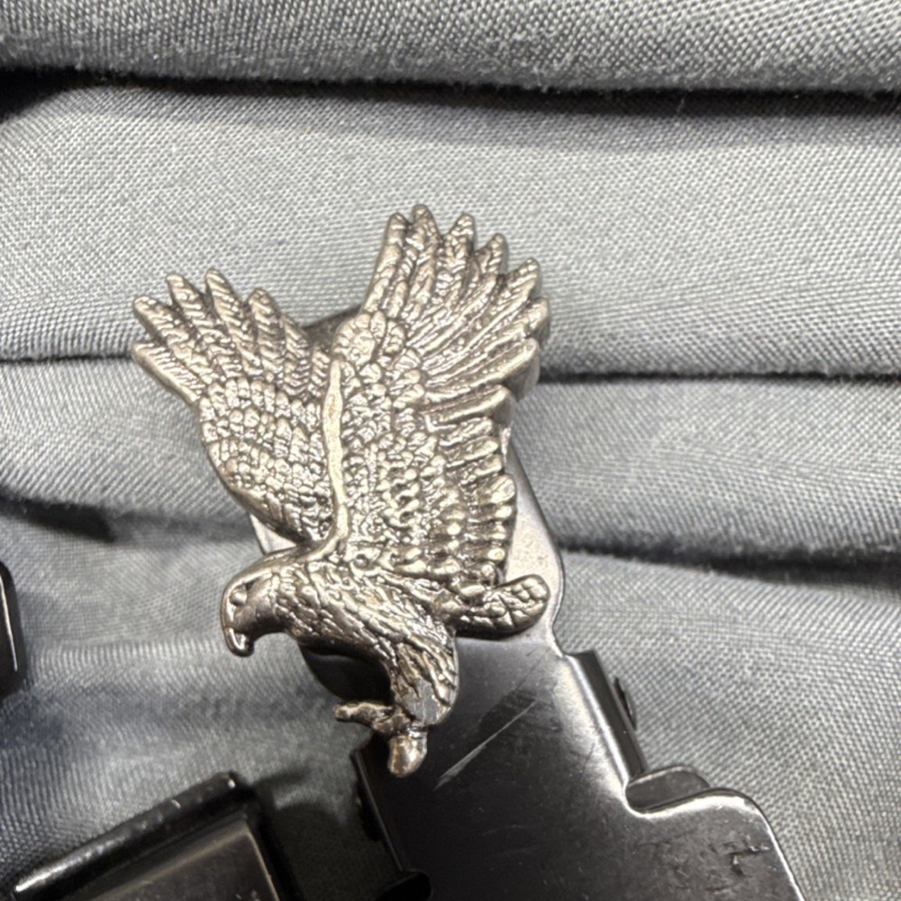 Adjustable Eagle Clip Black for Men, Western Style, One Size