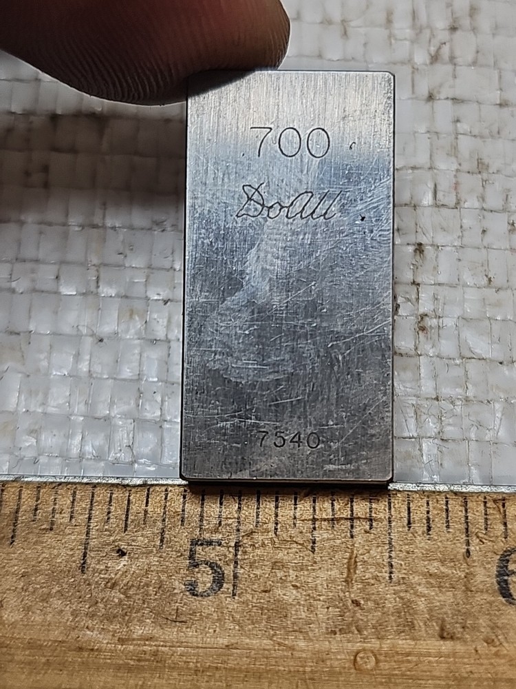 DoALL .700" RECTANGULAR GAGE BLOCK NO. 7450