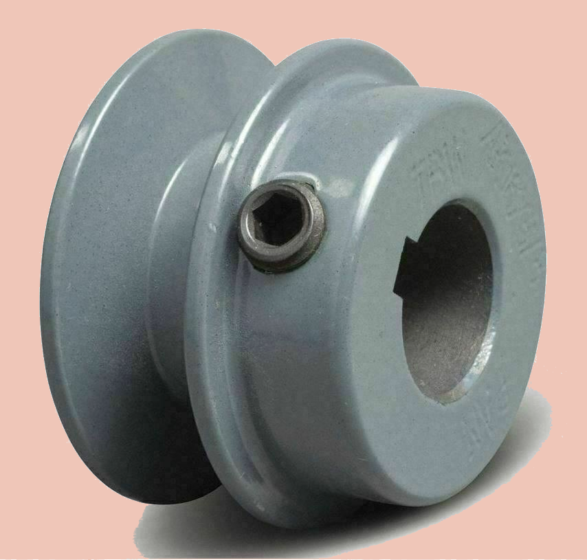 V-Belt Motor Pulley 7/8" Bore x 2-1/2" Dia Solid Cast Iron Set Screw Fixed Bore