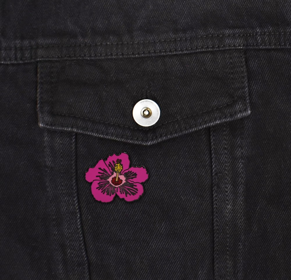 Hibiscus Flower Enamel Pin