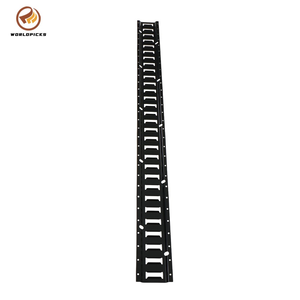 Black 35 Pack Multi-Size E Track Rail Kit, 5ft 8ft Rails With Straps Hardware