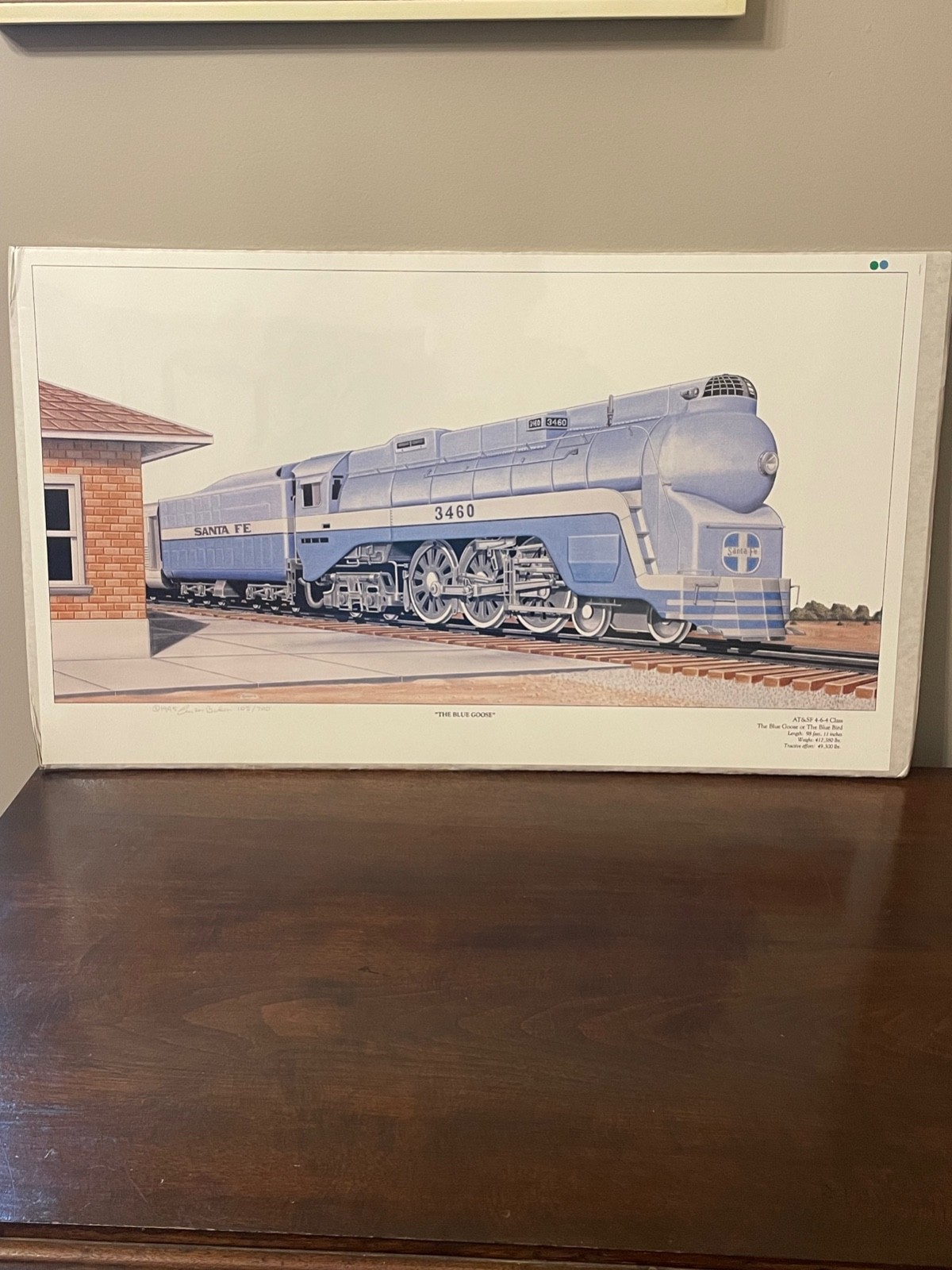 Vintage Santa Fe AT&SF "BLUE GOOSE" Print • 1995 Limited Edition 105/700 Signed