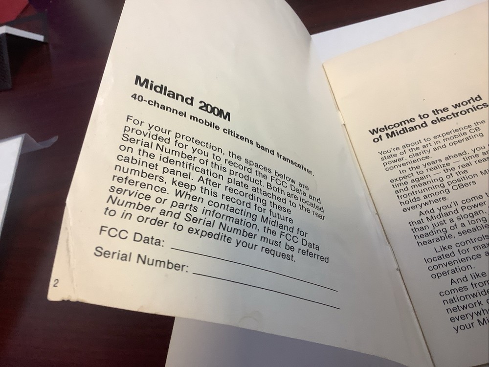 Midland 200M CB Owner’s Manual