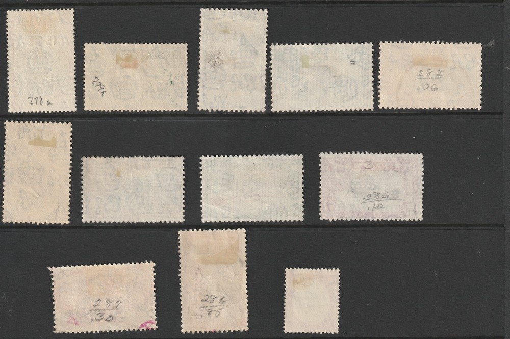 Ceylon Scott# 278a + 279a - 289 Used