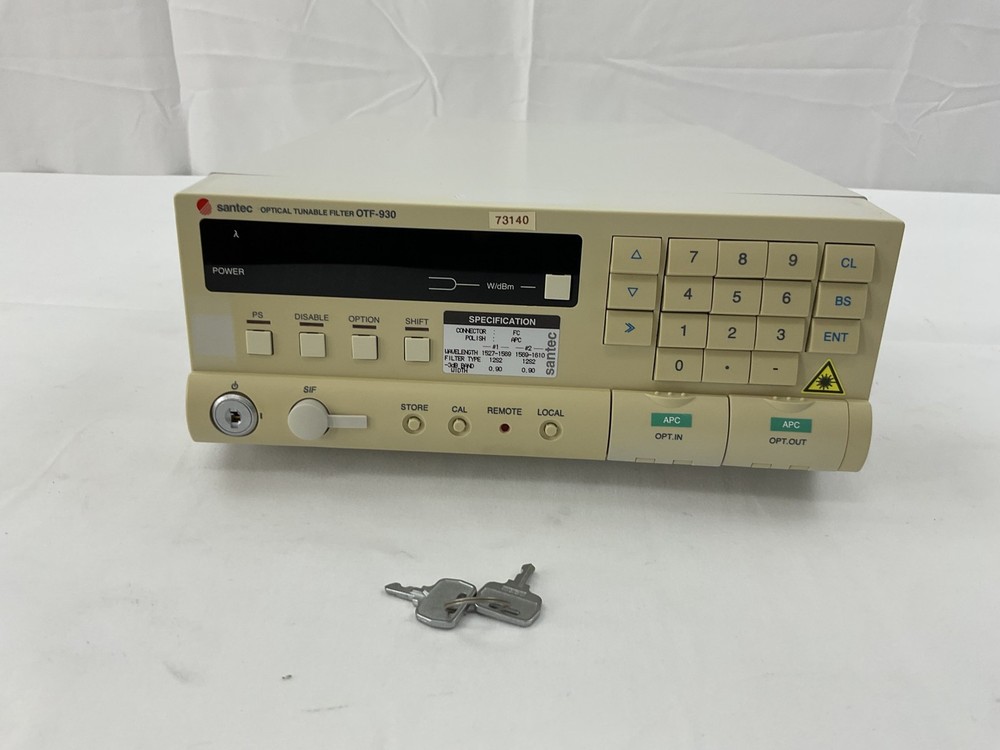 Santec Optical OTF-930 Tunable Filter 1527-1610nm Wavelength Selection System