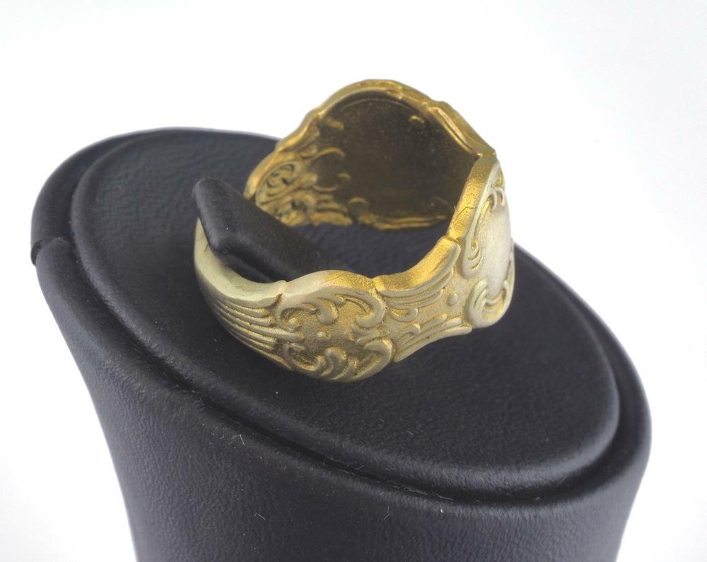 Spoon Adjustable Ring Raw brass (18mm 8US inner size) 2676