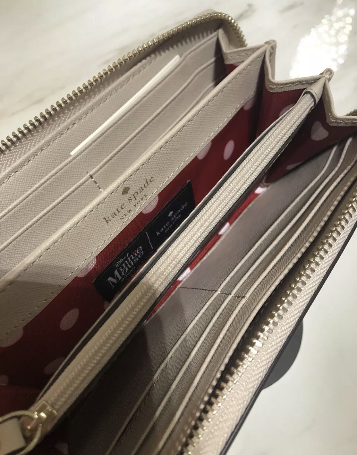 KATE SPADE DISNEY MINNIE MOUSE FRANCIS LARGE TOTE & LACEY LARGE WALLET NEW