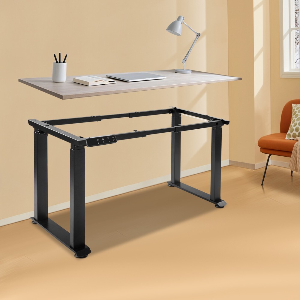 4-Leg Standing Desk Frame Dual Motor Adjustable Computer Desk Rack Workstation