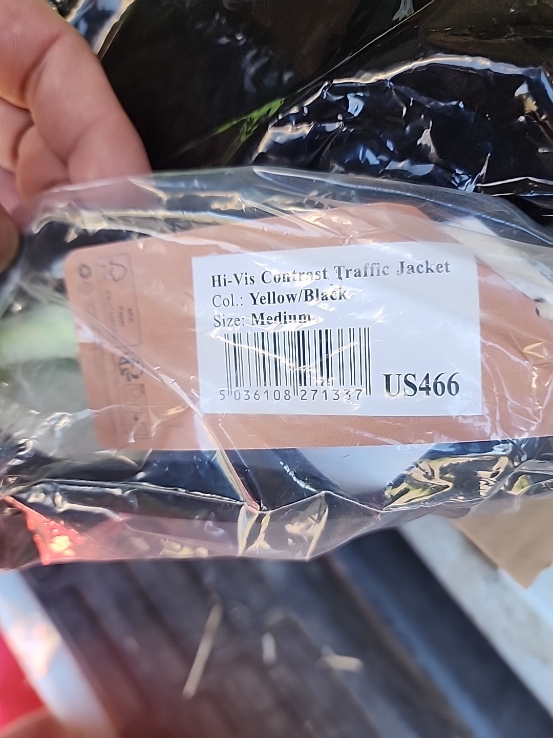 Portwest US466 Mens Waterproof Hi Vis Traffic Jacket Reflective Safety Coat Sz M