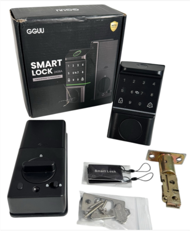 Smart Lock Keyless Entry Front Door Fingerprint Lock w/ App Control Alexa Google