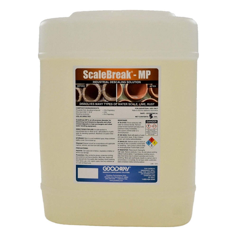 GOODWAY Scale Remover,Clear,5 gal,Bottle 832F59