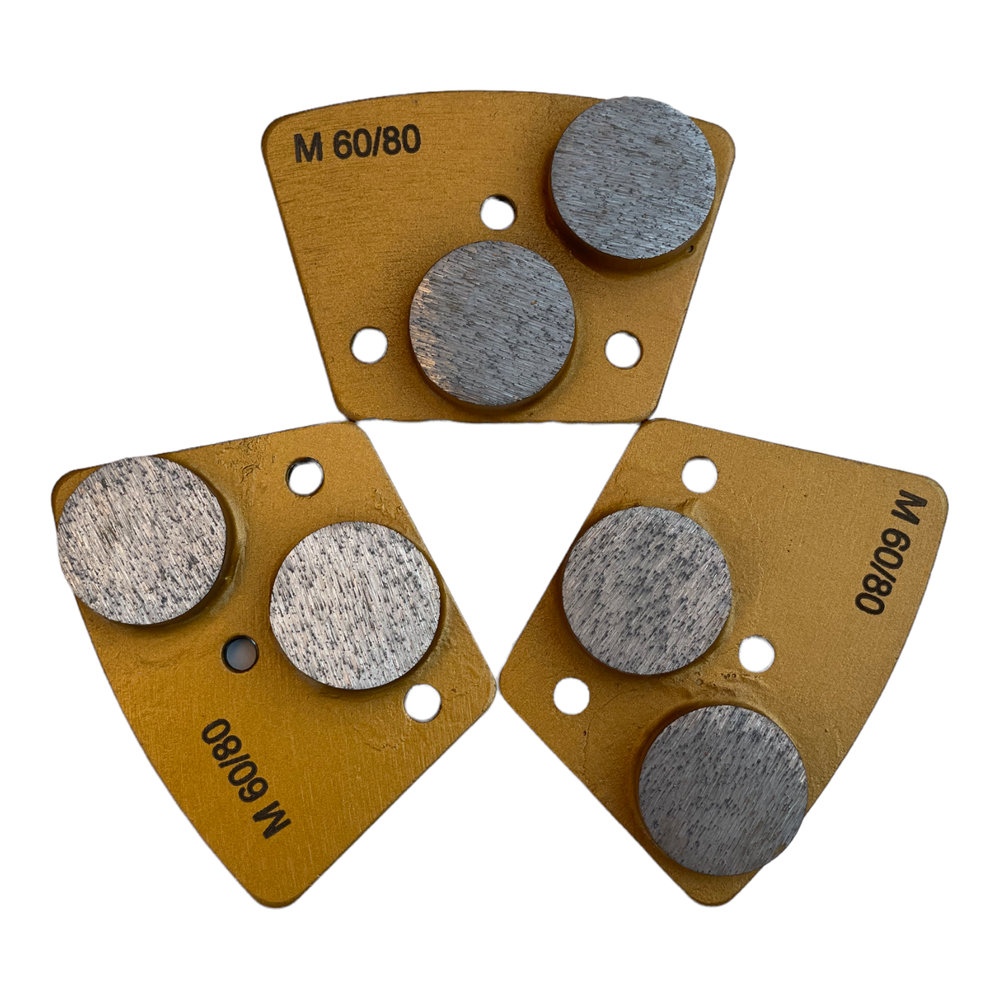 18 Pack Trapezoidal Grinder Tooling Discs Soft Bond for Bolt on Grinders 60 Grit